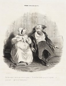 Řekni, lásko! Myslíš, že to bude chlapec? od Honoré Daumier
