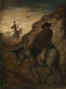 Don Quijote a Sancho Panza, kolem 1864–65 (olej na plátně) od Honoré Daumier
