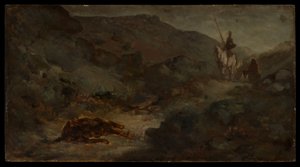 Don Quijote a mrtvý mezek od Honoré Daumier