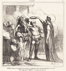 Empedokles dostává... božské pocty... od Honoré Daumier