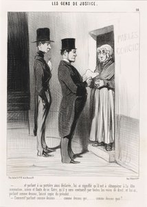 A hovoře se svou takto prohlášenou domovnicí... od Honoré Daumier