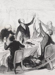 43. přípitek...společnosti střídmosti od Honoré Daumier