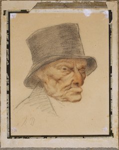 Hlava starého muže od Honoré Daumier