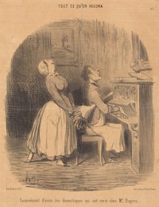 Nevýhoda... služebných, kteří sloužili u pana Dupreze od Honoré Daumier