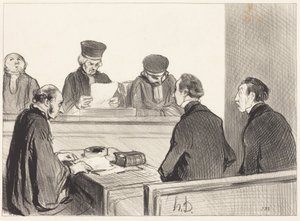 Soud po skončení porady... od Honoré Daumier