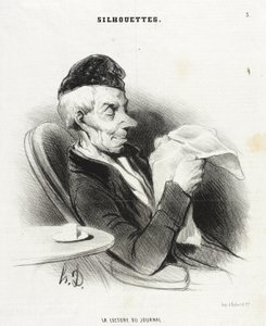 Čtení novin od Honoré Daumier