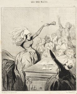 Předsedkyně volala z plných plic: „Dámy!...“ od Honoré Daumier