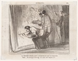 Poslední týden před otevřením malířského salonu... (Aktuality), z Le Charivari od Honoré Daumier