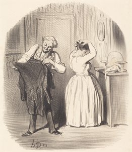 Den, kdy se večeří u pana ředitele... od Honoré Daumier