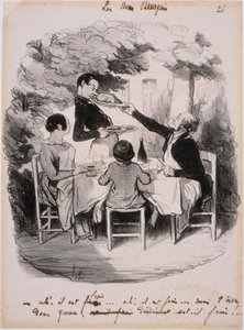 Dobří měšťané: Ach! Je čerstvý... Ale podrž to, chlapče od Honoré Daumier