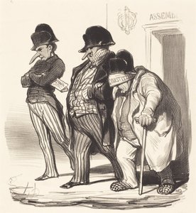 Napoleonské noviny vycházející z Národního shromáždění... od Honoré Daumier