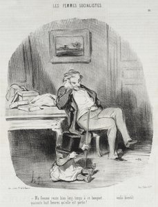 Má žena zůstává na tomto banketu velmi dlouho... od Honoré Daumier