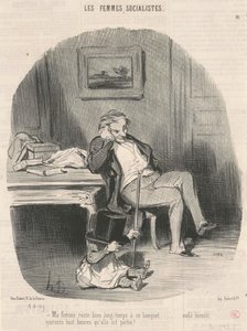 Moje žena zůstává na tomto banketu dlouho... od Honoré Daumier