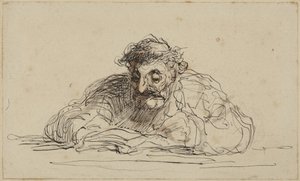 Muž čtoucí od Honoré Daumier