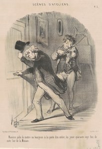 Zdvořilý způsob, jak dát... ke dveřím... od Honoré Daumier