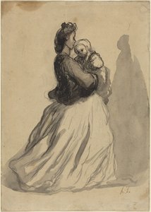 Matka a dítě od Honoré Daumier