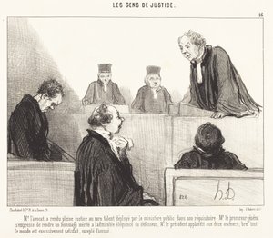 Pan právník udělal plnou spravedlnost... od Honoré Daumier