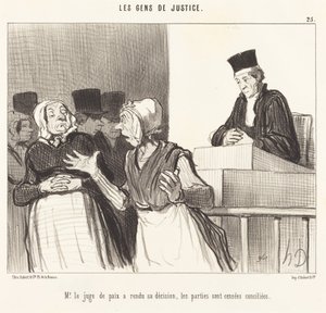 Pan smírčí soudce učinil své rozhodnutí... od Honoré Daumier