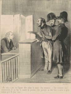 Byl jsi přistižen při činu... od Honoré Daumier