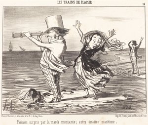 Pařížané překvapení přílivem... od Honoré Daumier