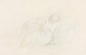 Ležící žena opřená o paži (verze) od Honoré Daumier