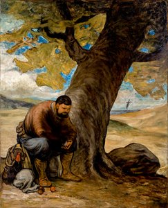 Sancho Pansa odpočívá pod stromem od Honoré Daumier