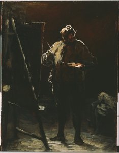 Malíř u svého stojanu od Honoré Daumier