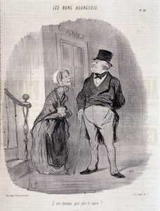 Dobrý buržoazní: "Stal se proprie-taire!" - od Honore Daumier, v „“Le Charivari““ du 6/10/1846 od Honoré Daumier