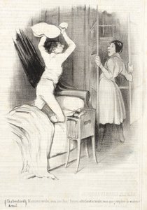Théâtre du Vaudeville - Po půlnoci od Honoré Daumier