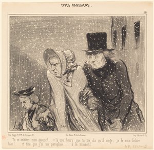 Obtěžuješ mě, ženo!... tady je hodina... od Honoré Daumier