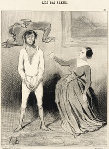 Žena jako já... přišít knoflík?... od Honoré Daumier