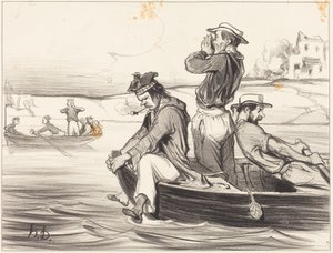 Setkání uprostřed vody od Honoré Daumier