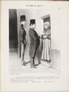...a promlouvaje ke své takto prohlášené domovnici... od Honoré Daumier