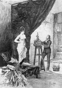 Ilustrace Georgese Caina (1856-1919) pro sestřenici Bette, román Honore de Balzaca (1799-1850) z vícesvazkové sbírky s názvem Lidská komedie, vydaný v roce 1900, Paříž od Honore de Balzac