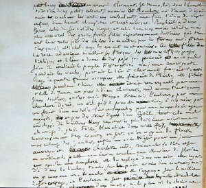 Strana 4 z „Nemocnice a lidé“ (pero a inkoust na papíře) od Honore de Balzac