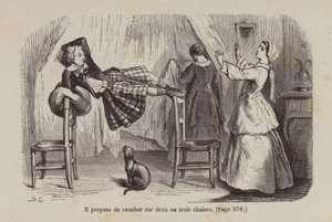 Ilustrace k filmu Un Bon Petit Diable (rytina) od Horace (after) Castelli