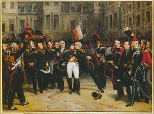 Napoleon se loučí s císařskou gardou ve Fontainebleau...