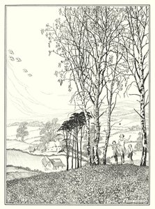 Duben (litografie) od Horace J. Knowles
