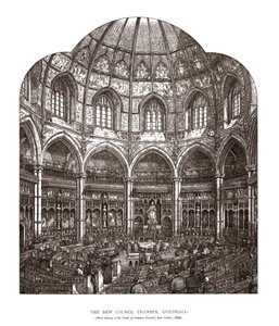 The New Council Chamber Guildhall, 1884, 1886 od Horace Jones