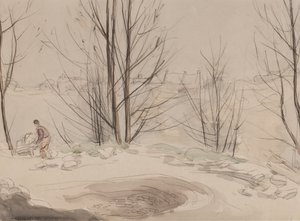 Carshalton Quarry, 1907 (křída a wc na papíře)
