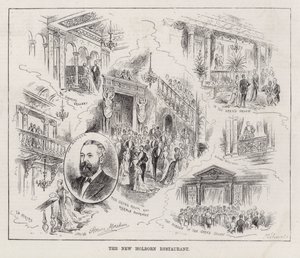 Restaurace The New Holborn (rytina) od Horace Morehen