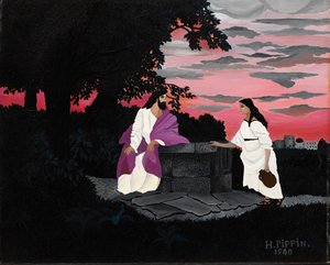 Kristus a žena Samaří od Horace Pippin