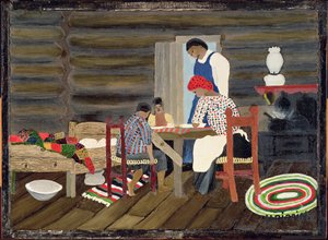 Giving Thanks, c.1942 (olej na panelu)