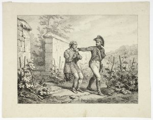 Zatčení pytláka od Emile Jean Horace Vernet