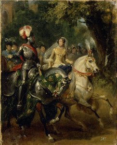 Cavalcade, asi 1842 od Emile Jean Horace Vernet