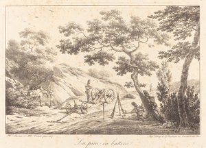Kus v baterii od Emile Jean Horace Vernet