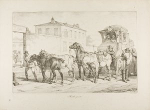 Poštovní vůz od Emile Jean Horace Vernet