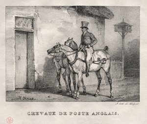 Poštovní koně, 1823. od Emile Jean Horace Vernet