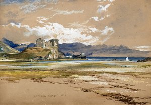 Knock Castle, Skye, cca 1834 (akvarel)