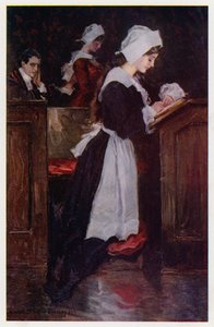 Ilustrace k Evangeline, A Tale of Arcadie, Henry Wadsworth Longfellow (barevné lito)